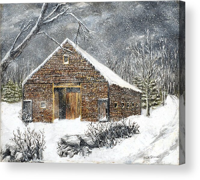 Barns Acrylic Print featuring the painting Ray Emerson's Old Barn by Jack Skinner