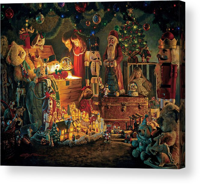 Santa Claus Acrylic Print featuring the painting Reason for the Season by Greg Olsen