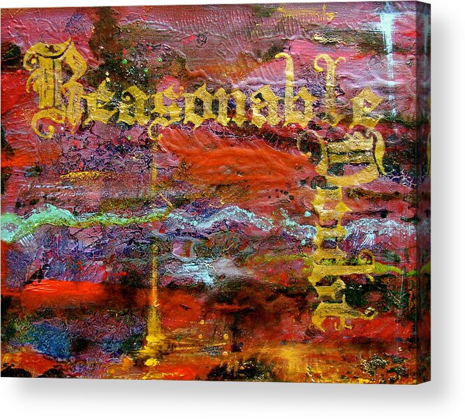 Abstract Art Acrylic Print featuring the painting Reasonable Doubt by Laura Pierre-Louis