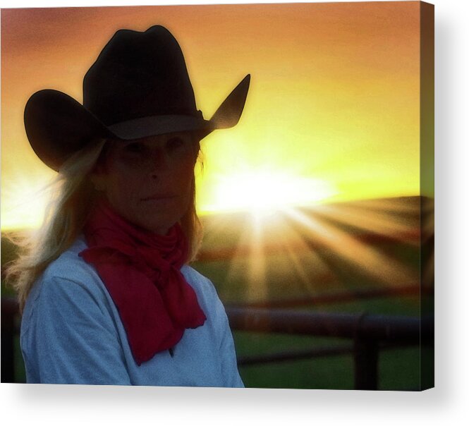 Sunset Acrylic Print featuring the photograph Red Scarves and Sunsets by Amanda Smith