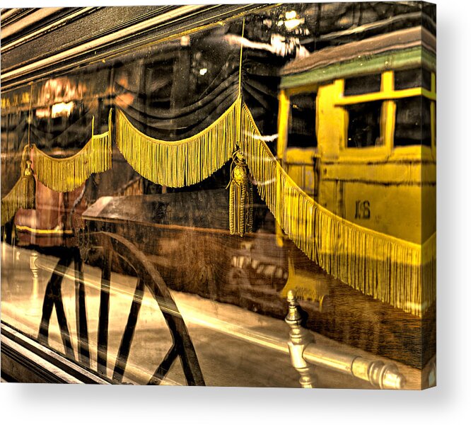 Train Acrylic Print featuring the photograph Reflections of Death by Scott Wyatt