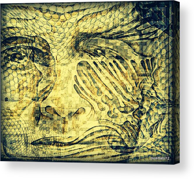 Revealing Thoughts Acrylic Print featuring the digital art Revealing The Thoughts by Paulo Zerbato