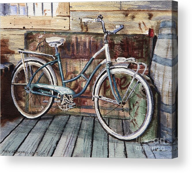Vintage Acrylic Print featuring the painting Roadmaster Bicycle by Joey Agbayani