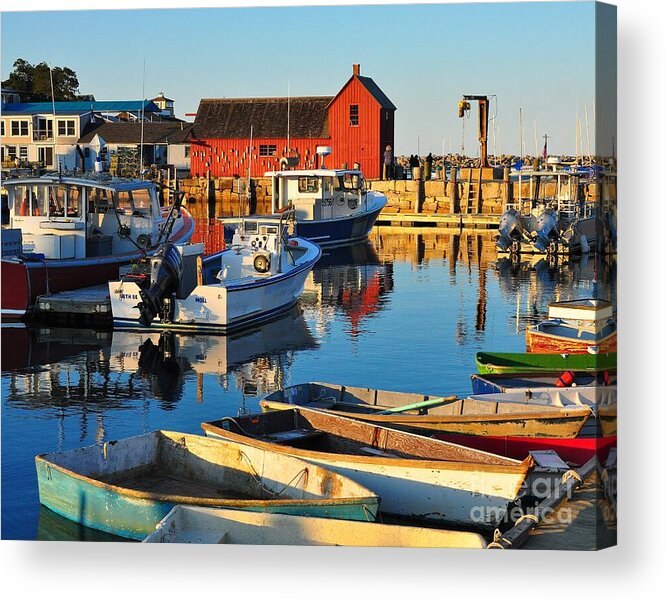 Rockport Acrylic Print featuring the photograph Rockport Harbor by Steve Brown