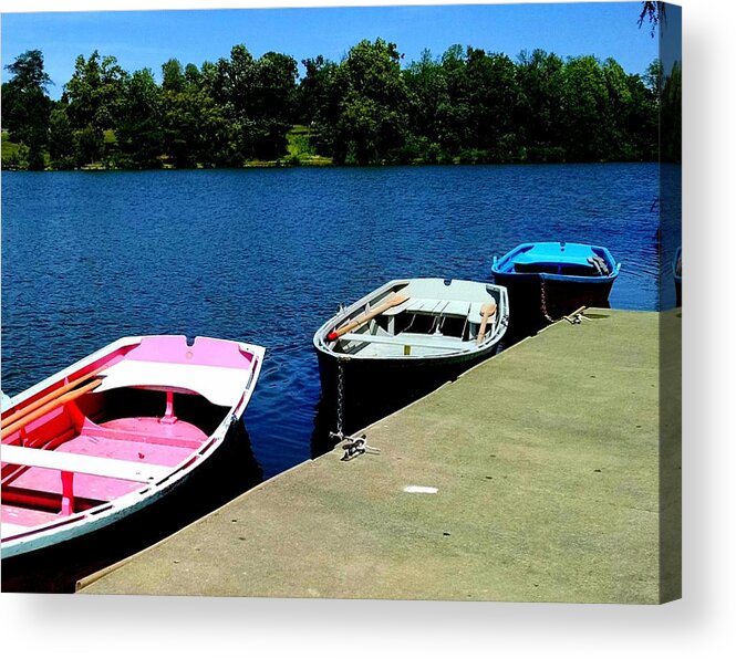 Rowboats Acrylic Print featuring the photograph Rowboats by Brad Nellis