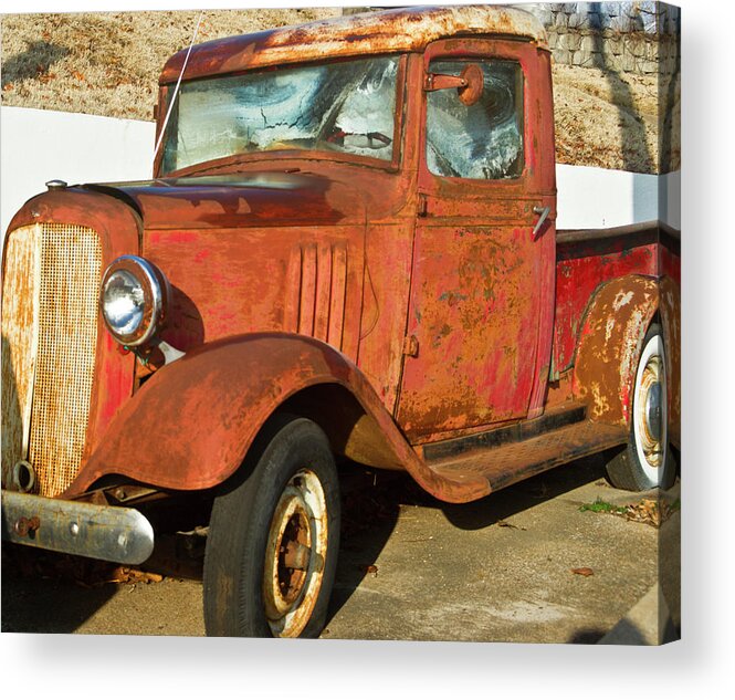 Rusty Acrylic Print featuring the photograph Rusty Chevrolet Pickup Truck 1934 by Douglas Barnett