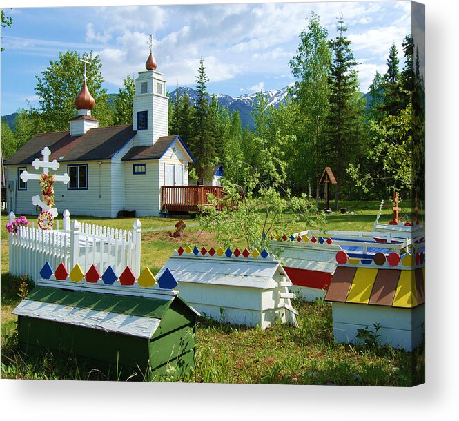Landscape Acrylic Print featuring the photograph Saint Nicholas Orthodox-Eklutna Alaska by Cheryl Fecht
