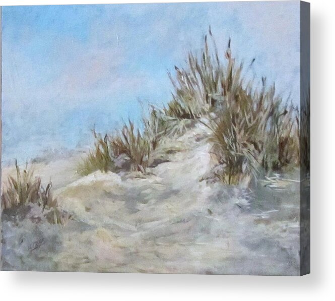 Landscape Acrylic Print featuring the painting Sand Dunes and Salty Air by Barbara O'Toole