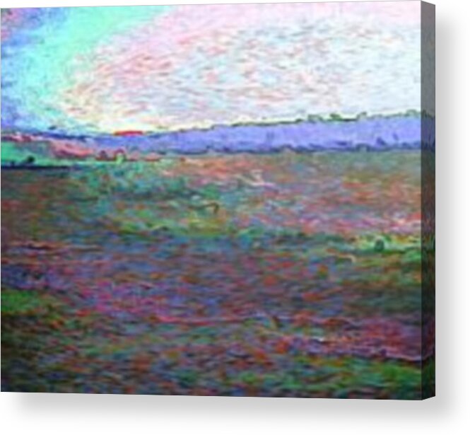 Landscape Acrylic Print featuring the digital art Sea.Miracle Sunset color symphony 2 by Dr Loifer Vladimir