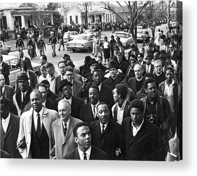 1960s Acrylic Print featuring the photograph Selma To Montgomery March by Underwood Archives