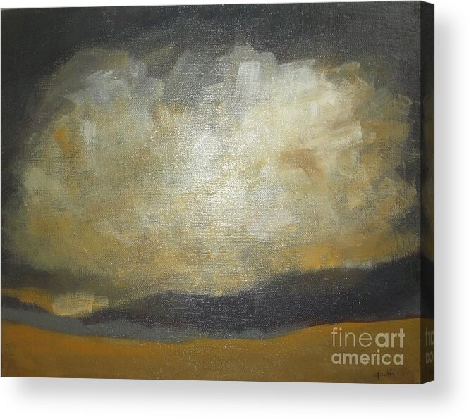 Abstract Landscape Acrylic Print featuring the painting September Evening by Vesna Antic