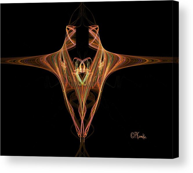 Abstract Acrylic Print featuring the digital art Sharp Dressed Man Intense by Patricia Kemke