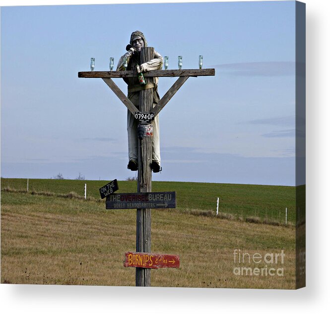Sign Acrylic Print featuring the photograph Signpost Up Ahead by Scott Ward