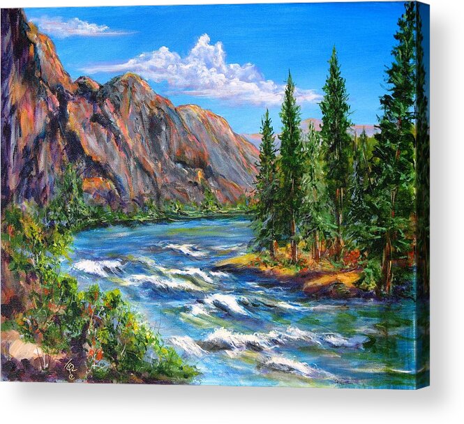 Landscape Acrylic Print featuring the painting Snake River by Thomas Restifo