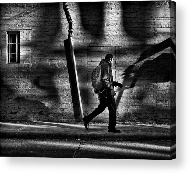 Toronto Acrylic Print featuring the photograph Sneakin' Thru The Alley by Brian Carson