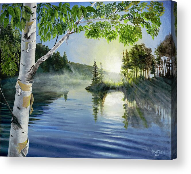 Ely Mn Acrylic Print featuring the painting Ripples by Joe Baltich