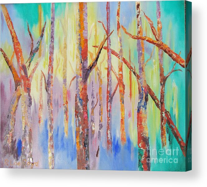 Landscape Acrylic Print featuring the painting Soft Pastels by Lisa Boyd