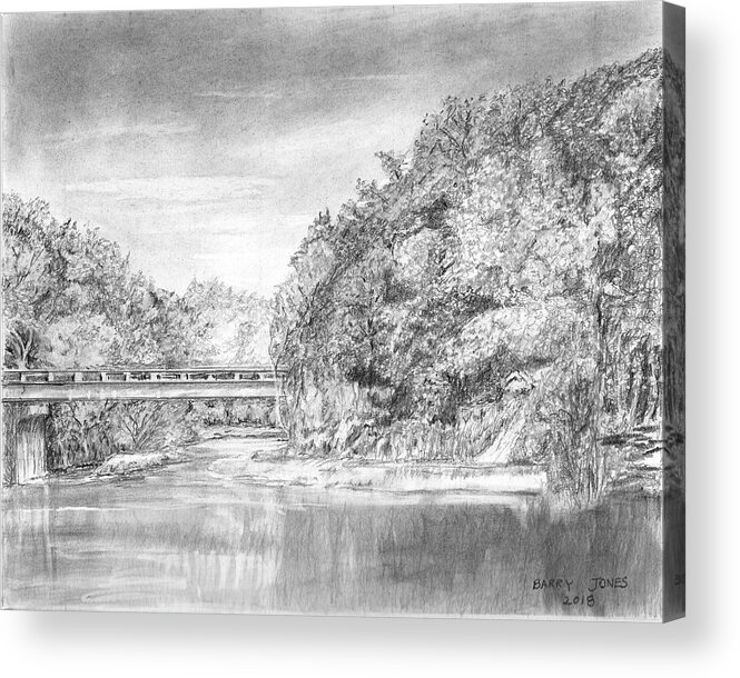 Southern Acrylic Print featuring the drawing Southern Vista by Barry Jones