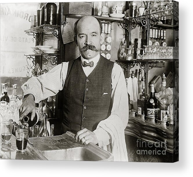 Prohibition Acrylic Print featuring the photograph Speakeasy Bartender by Jon Neidert