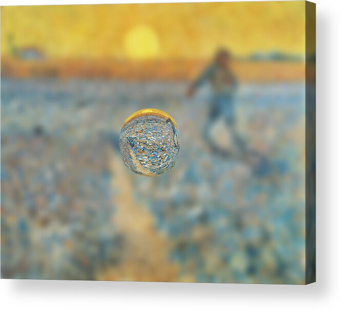Post Modern Acrylic Print featuring the digital art Sphere 12 van Gogh by David Bridburg
