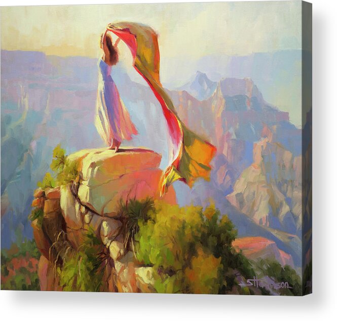 Southwest Acrylic Print featuring the painting Spirit of the Canyon by Steve Henderson