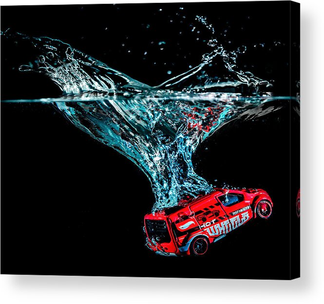 Water Acrylic Print featuring the photograph Splash Down by Nick Bywater