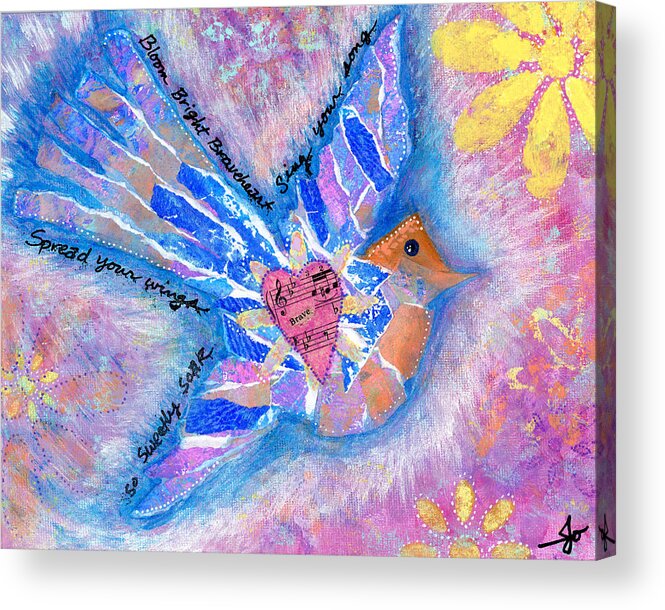 Spread Acrylic Print featuring the photograph Spread Your Wings Braveheart by Julia Ostara From Thrive True dot com