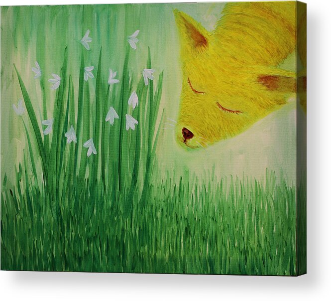 Spring Acrylic Print featuring the painting Spring Morning by Tone Aanderaa