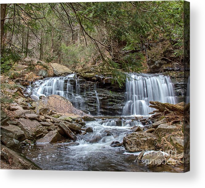 Waterfalls Acrylic Print featuring the photograph Cayuga Waterfalls by Rod Best