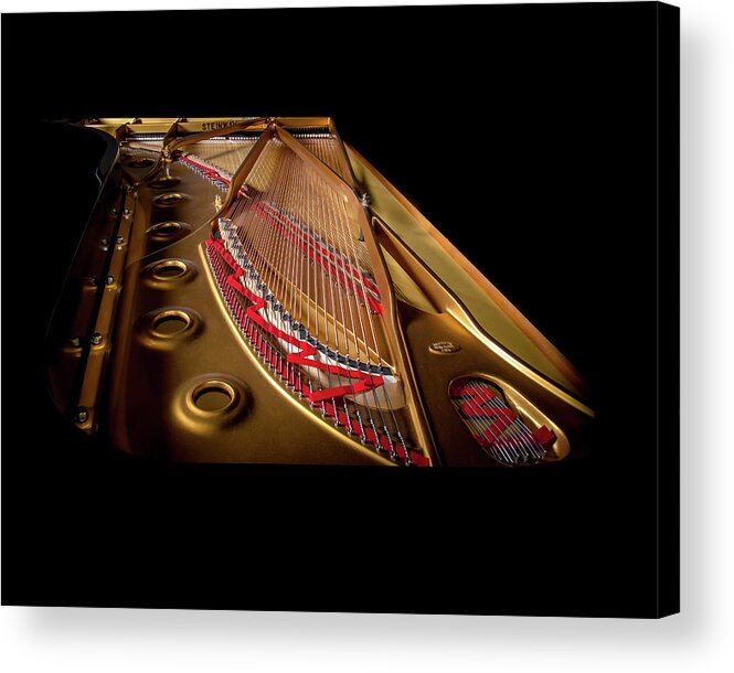 Steinway Acrylic Print featuring the photograph Steinway Guts by Adam Reinhart