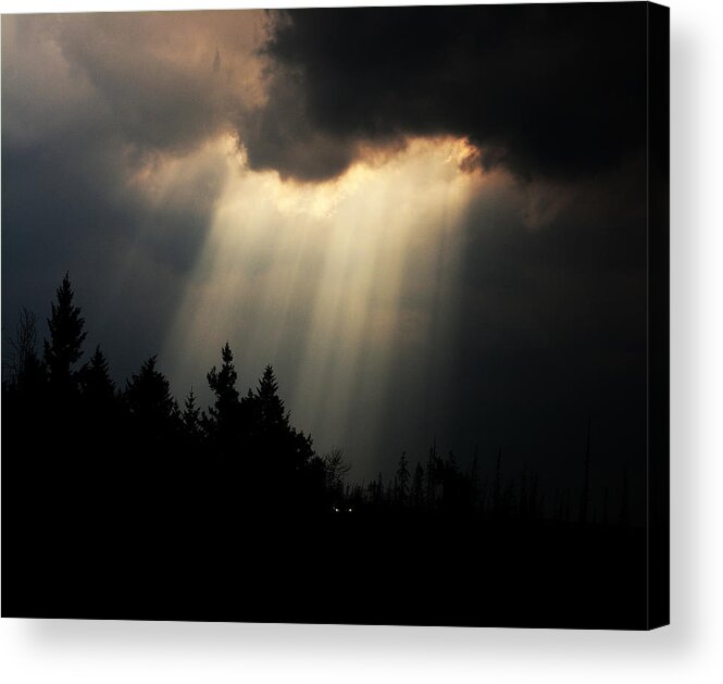 Storm Acrylic Print featuring the photograph Storms and Sun Rays by Whispering Peaks Photography