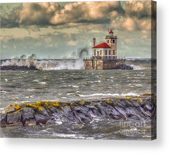 Lighthouses Acrylic Print featuring the photograph Stormy Waters by Rod Best
