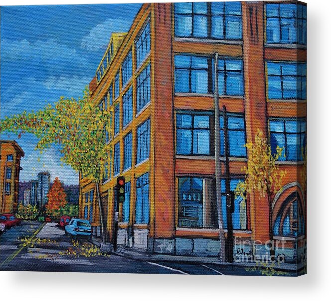 Montreal Acrylic Print featuring the painting Street Study Montreal by Reb Frost