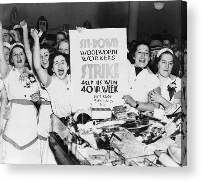 History Acrylic Print featuring the photograph Striking Women Employees Of Woolworths by Everett