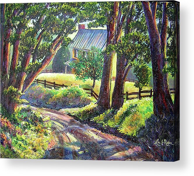 Canvas Acrylic Print featuring the painting Strolling Down Old Rapidan Road series by Lee Nixon