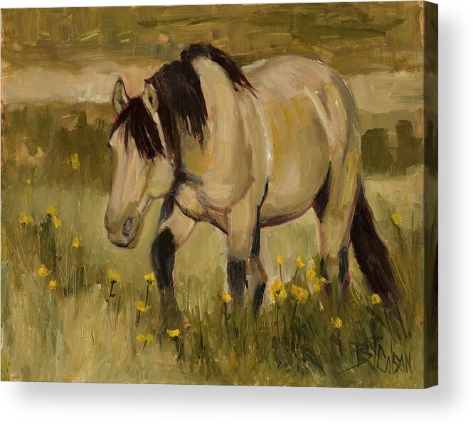 Horse Acrylic Print featuring the painting Summer Days by Billie Colson