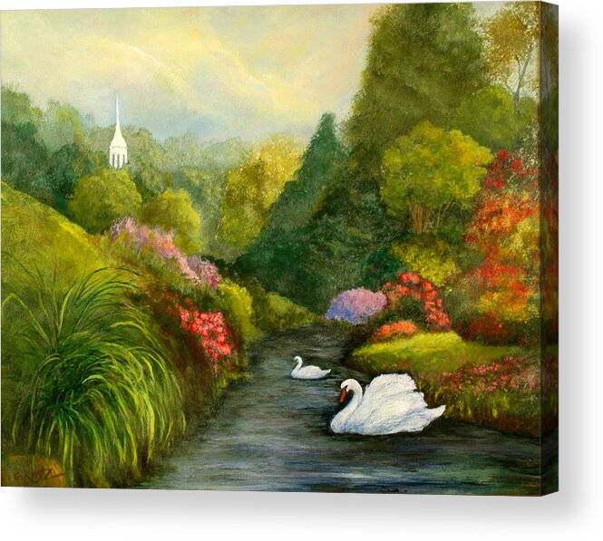 Christian Acrylic Print featuring the painting Sunday Afternoon by Gail Kirtz