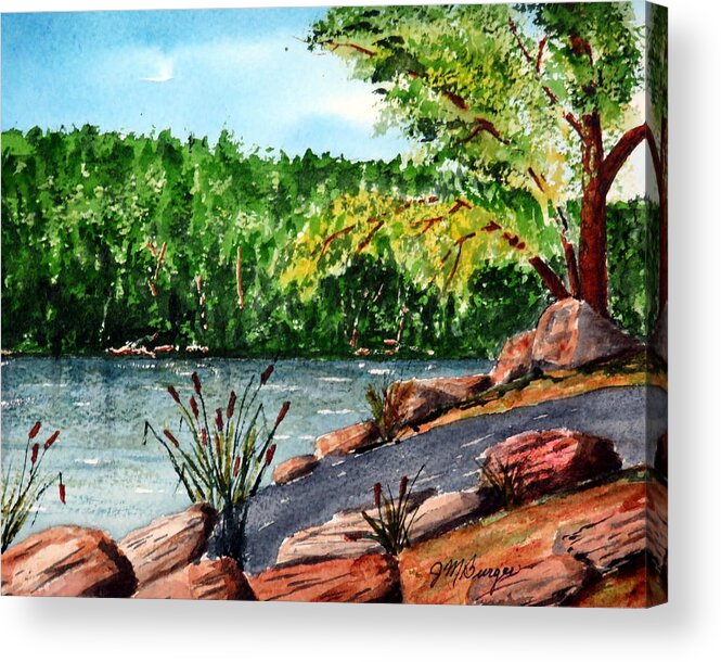 Park Acrylic Print featuring the painting Sunrise Park by Joseph Burger