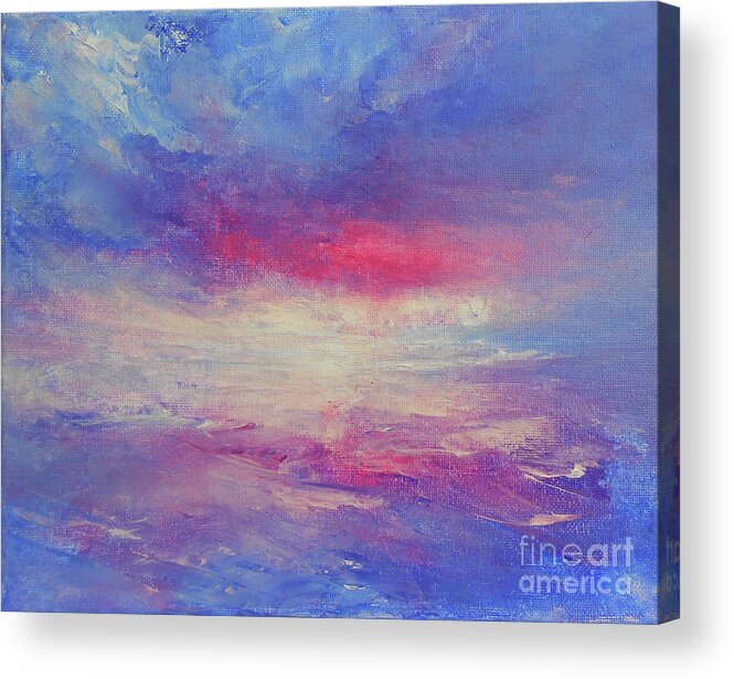 Abstract Acrylic Print featuring the painting Sunset Afterglow by Jane See