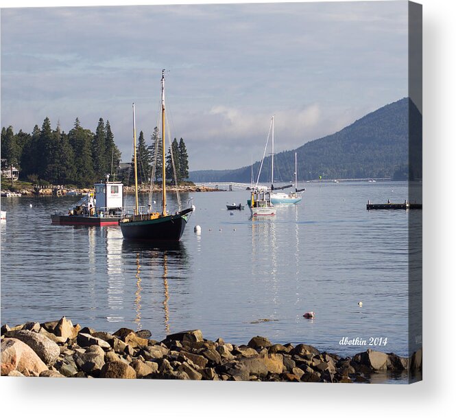 Lighthouse Acrylic Print featuring the photograph SW Harbor Quiet Cove by Dick Botkin