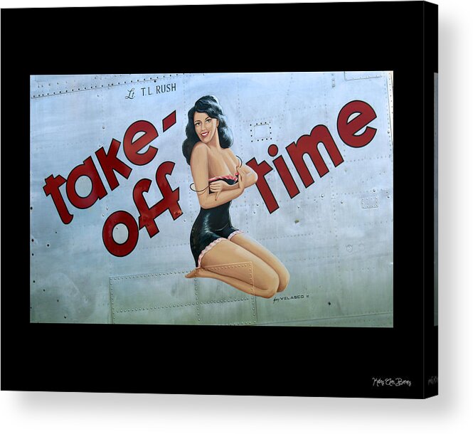 Airplane Acrylic Print featuring the photograph Take-off Time by Kathy Barney