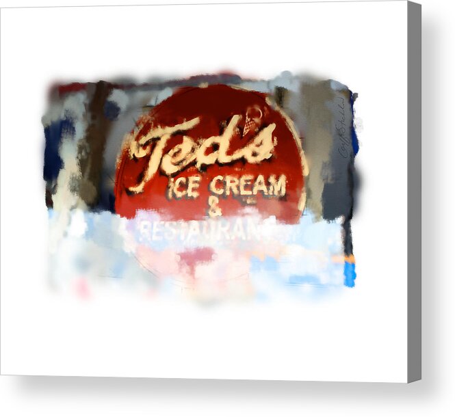 Restaurant North Avenue Tosa Wauwatosa Ice Cream Malts 61st Street Acrylic Print featuring the digital art Ted's by Geoff Strehlow