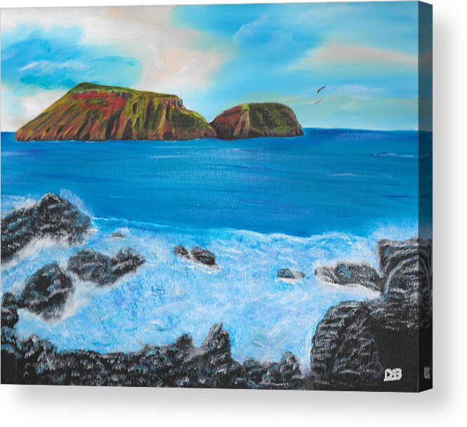 Island Acrylic Print featuring the painting Terceira Island by David Bigelow