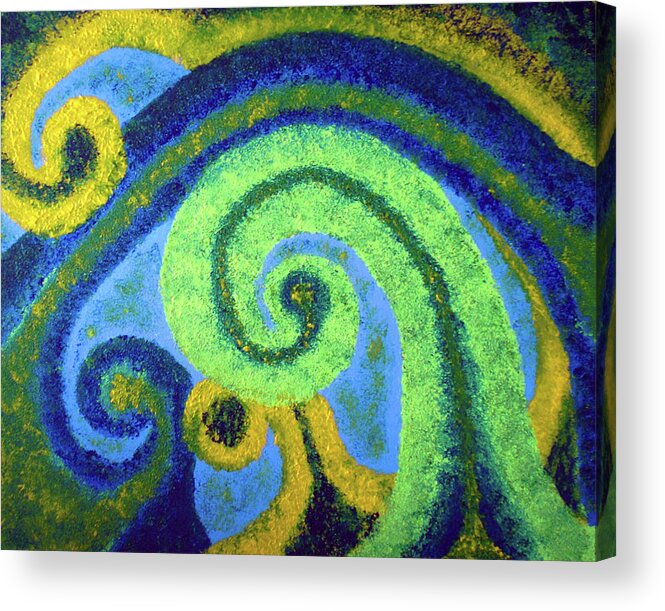 Swirls Acrylic Print featuring the painting Textured Swirls by Nancy Sisco