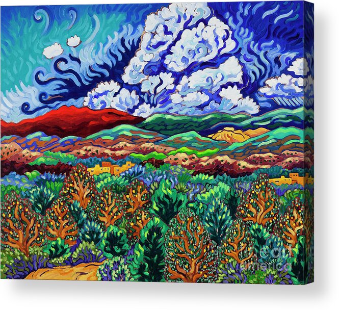 Southwestern Landscape Acrylic Print featuring the painting That's Where You'll Find Me by Cathy Carey