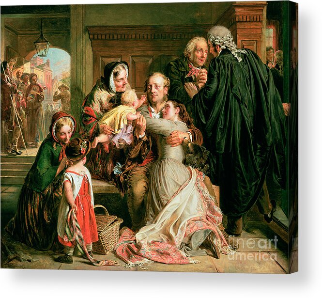 Lawyer Acrylic Print featuring the painting The Acquittal by Abraham Solomon