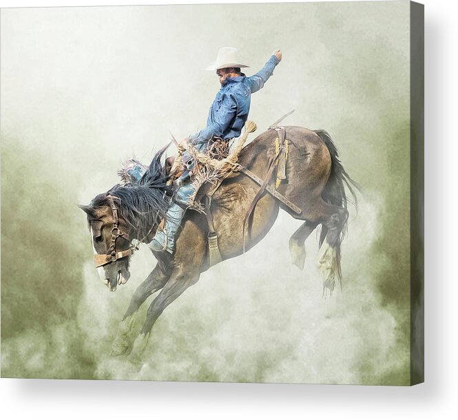Cowboy Acrylic Print featuring the photograph The Bronc Stomper by Ron McGinnis