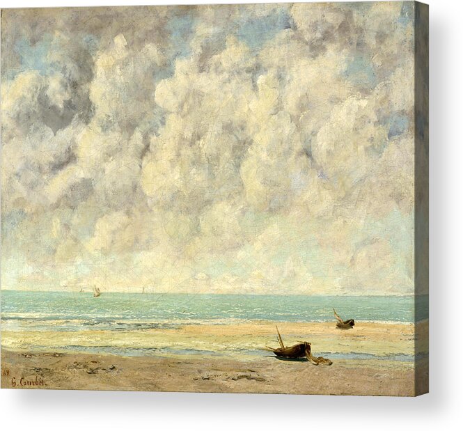 Gustave Courbet Acrylic Print featuring the painting The Calm Sea by Gustave Courbet