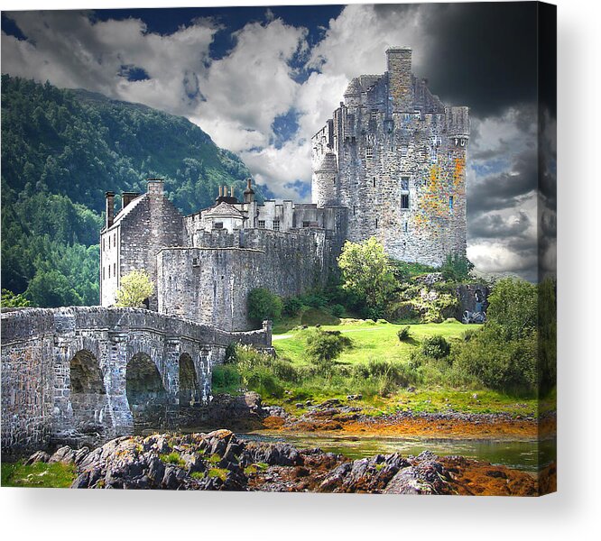 Castle Acrylic Print featuring the digital art The Castle by Vicki Lea Eggen