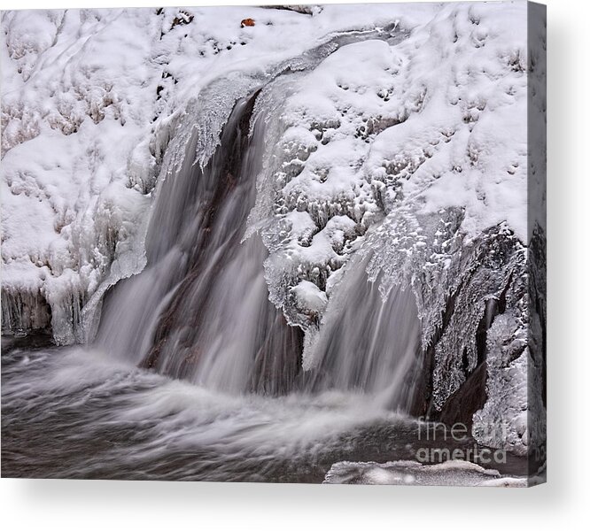 Frozen Waterfall Acrylic Print featuring the photograph The Crystal Falls by Jim Garrison
